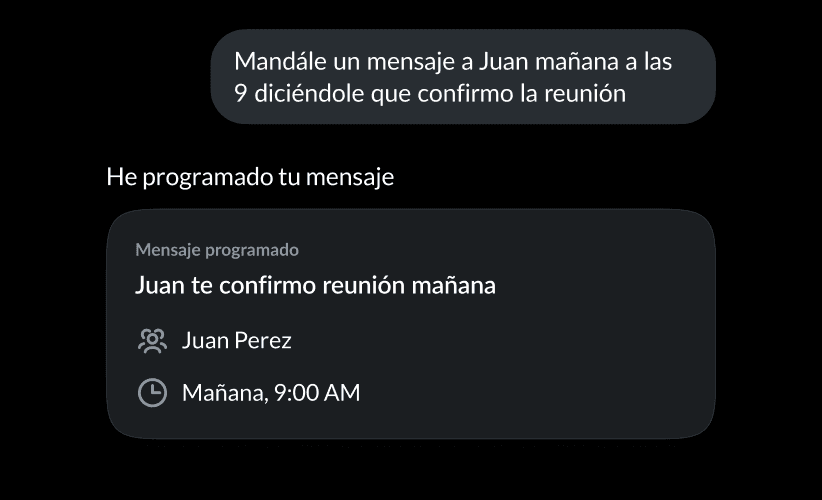 Mensajes programados